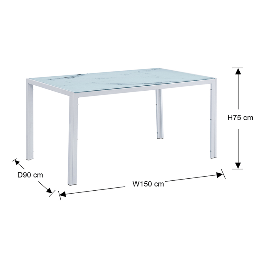 Onyx 6 Seater Dining Table