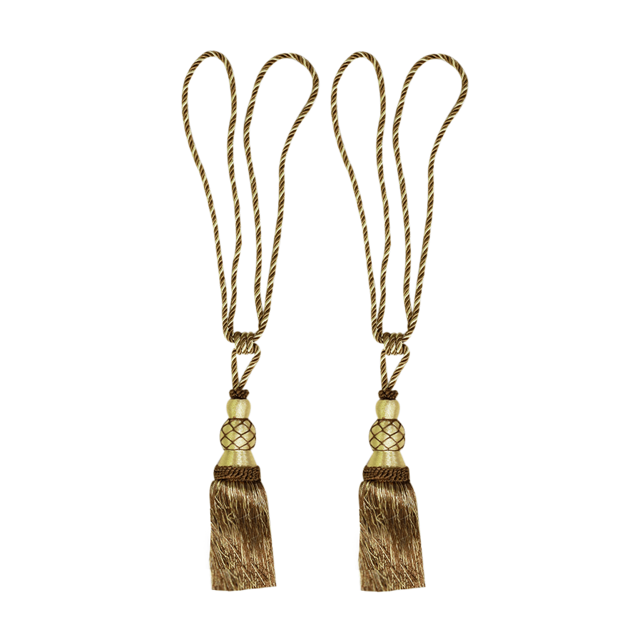 Tassel Gold & Brown Mix Pair