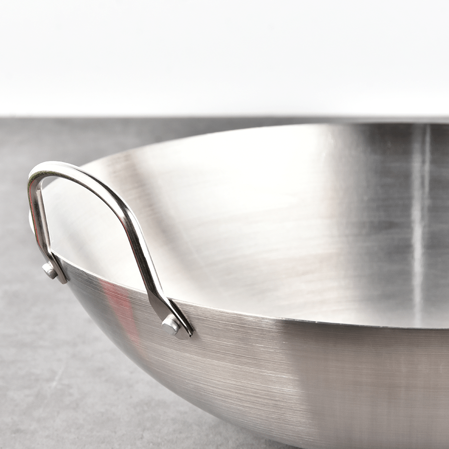 34 cm Diameter Stainless Steel Wok with Handle Stainless Steel Wok with Handle Mandaue Foam