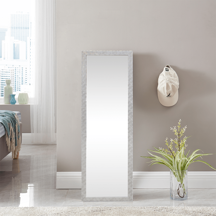 Iris Gold/White Framed Mirror 40x150cm
