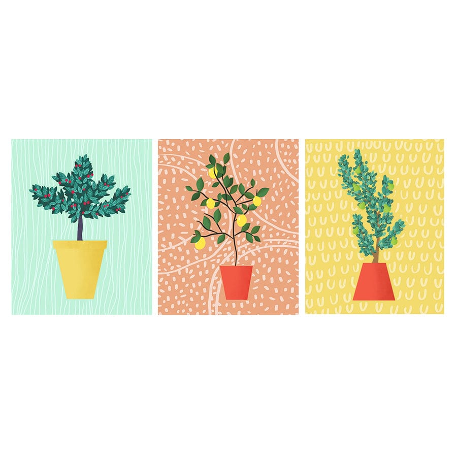 Fruit Plants Wall Art Set of 3