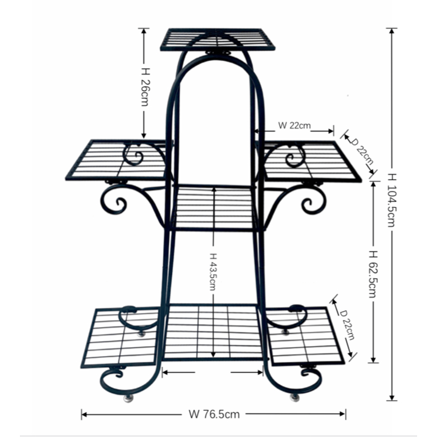 Haji 7 Layer Metal Plant Stand