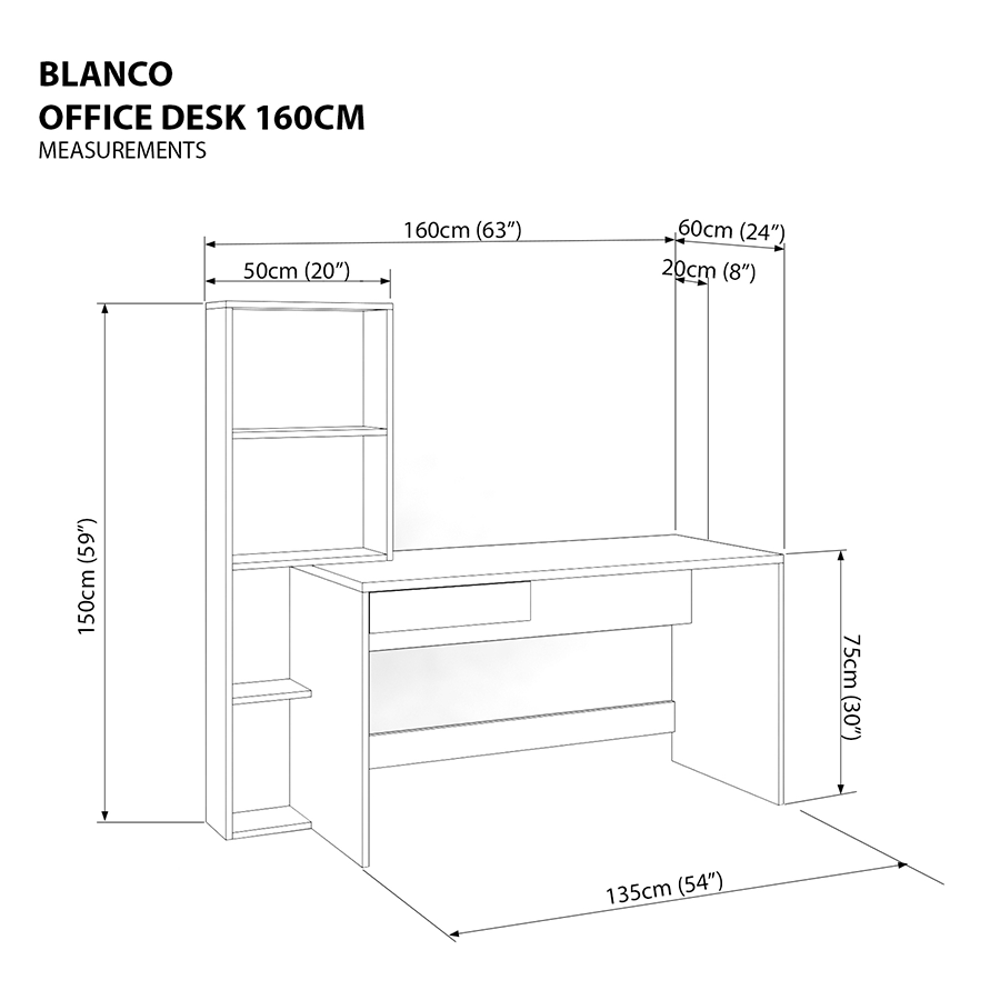 Blanco Office Table
