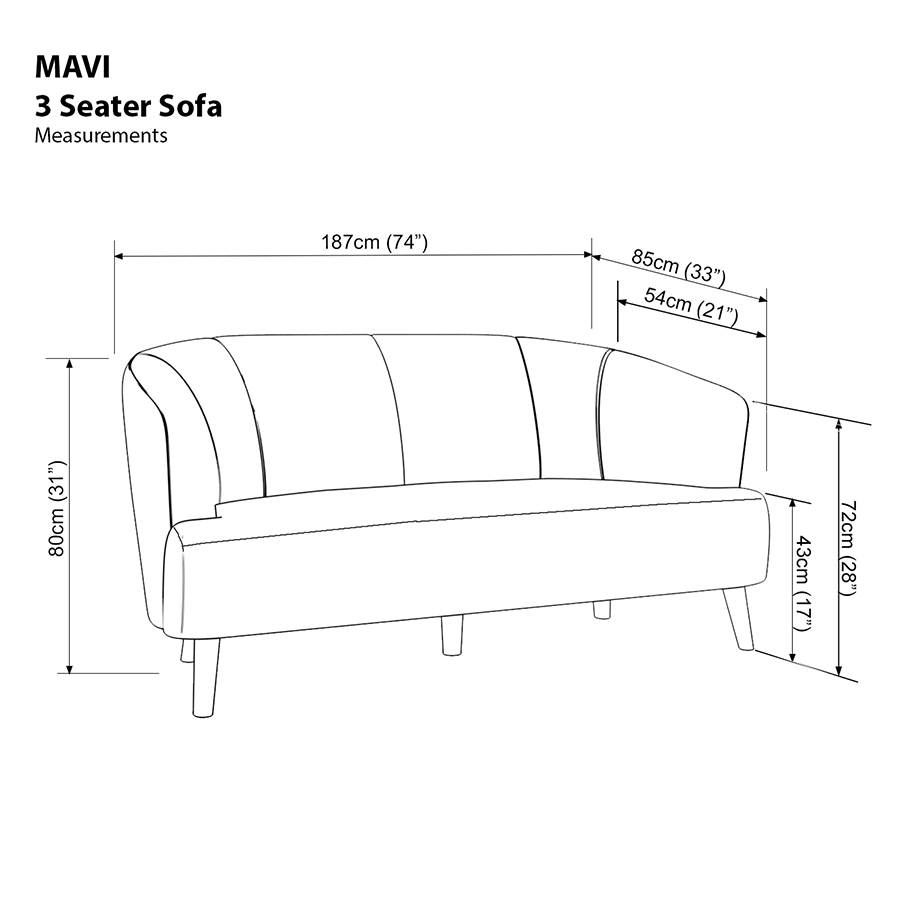 MORE MAVI OPTIONS Mavi 3 Seater Sofa Mavi 3 Seater Sofa Mandaue Foam
