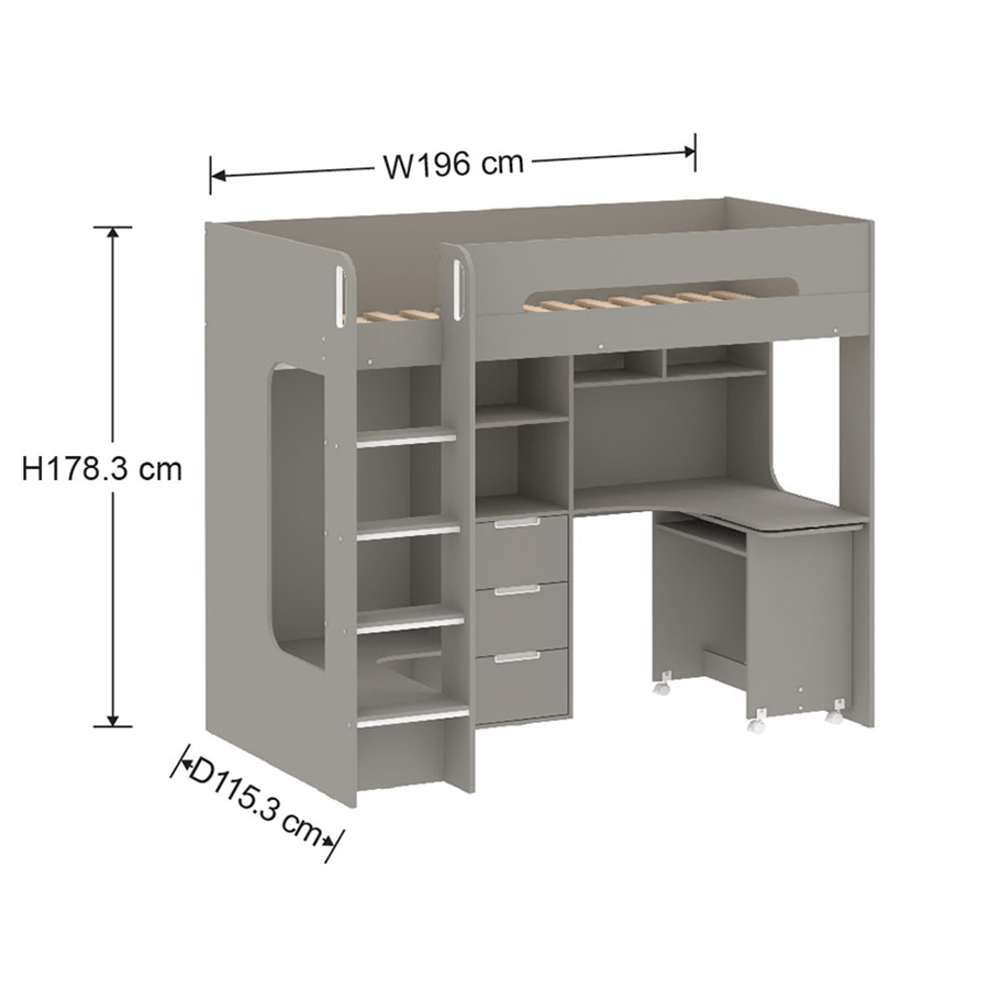 Terrie Loft Bed with Desk Terrie Loft Bed with Desk Mandaue Foam