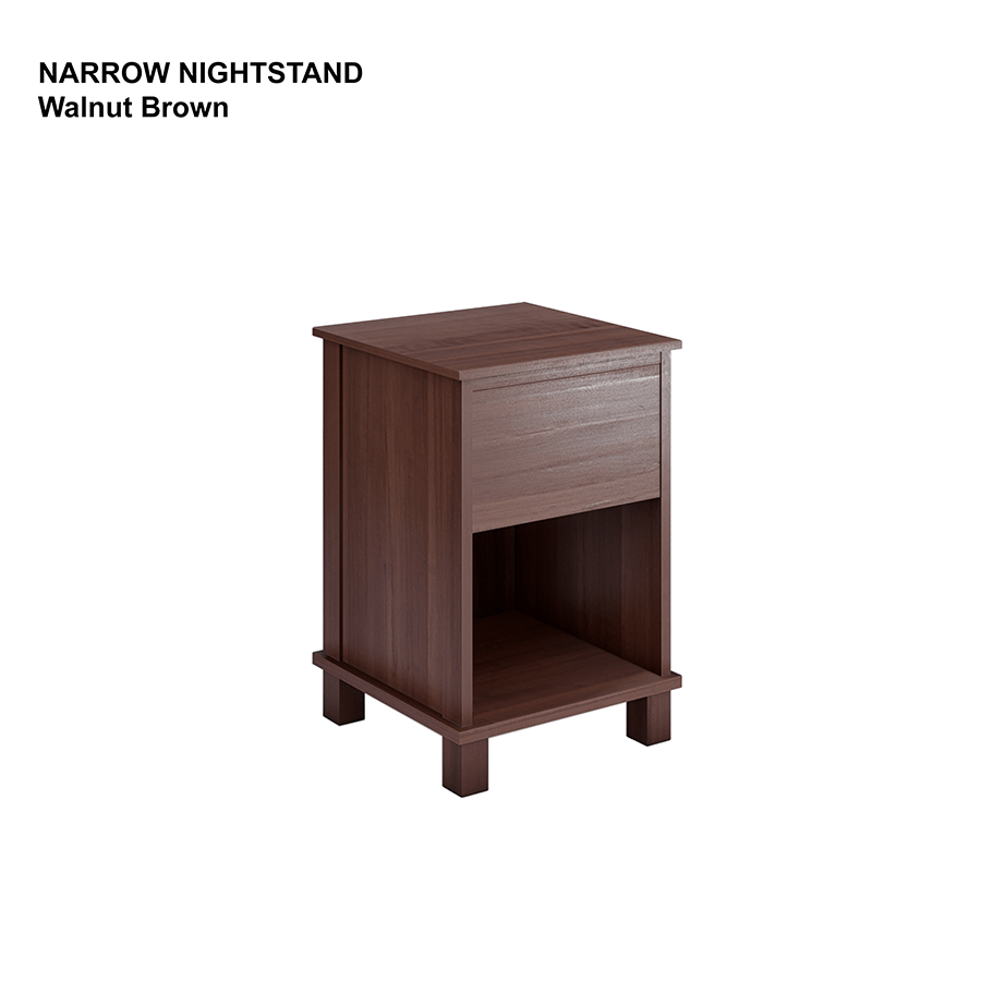 Narrow Nightstand Narrow Nightstand Walnut Brown Mandaue Foam