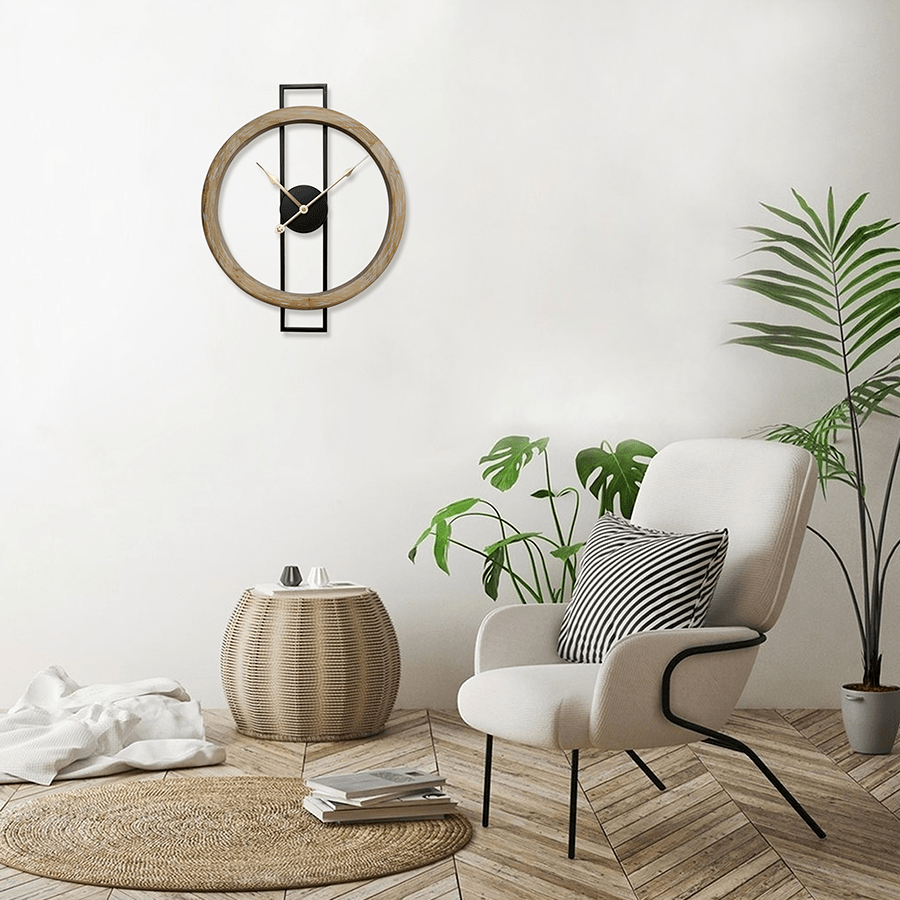 Wooden Frame Wall Clock 40cm