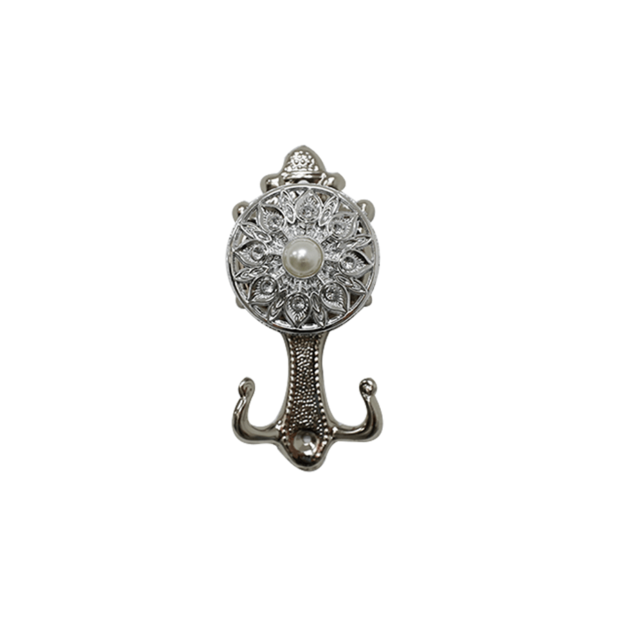 Silver Pearl Tieback Holder