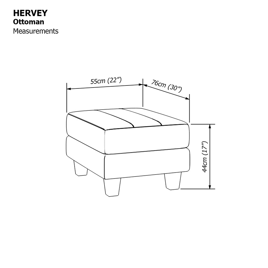 MORE HERVEY OPTIONS Hervey 2 Seat with Ottoman Sofa Hervey 2 Seat with Ottoman Sofa Mandaue Foam