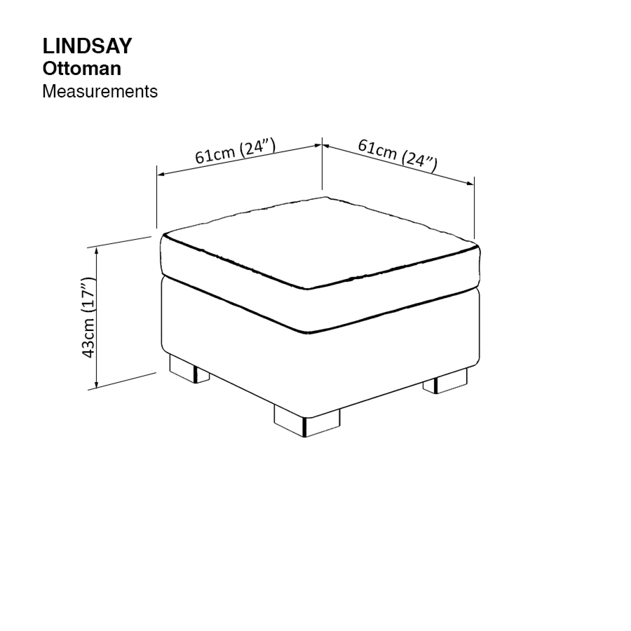 MORE LINDSAY OPTIONS Lindsay Ottoman Lindsay Ottoman Mandaue Foam