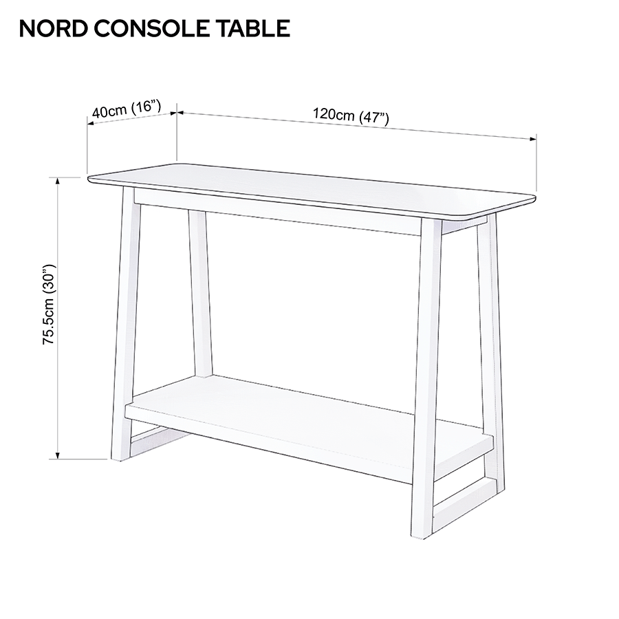 MORE NORD OPTIONS Nord Console Table Nord Console Table Walnut Brown Mandaue Foam