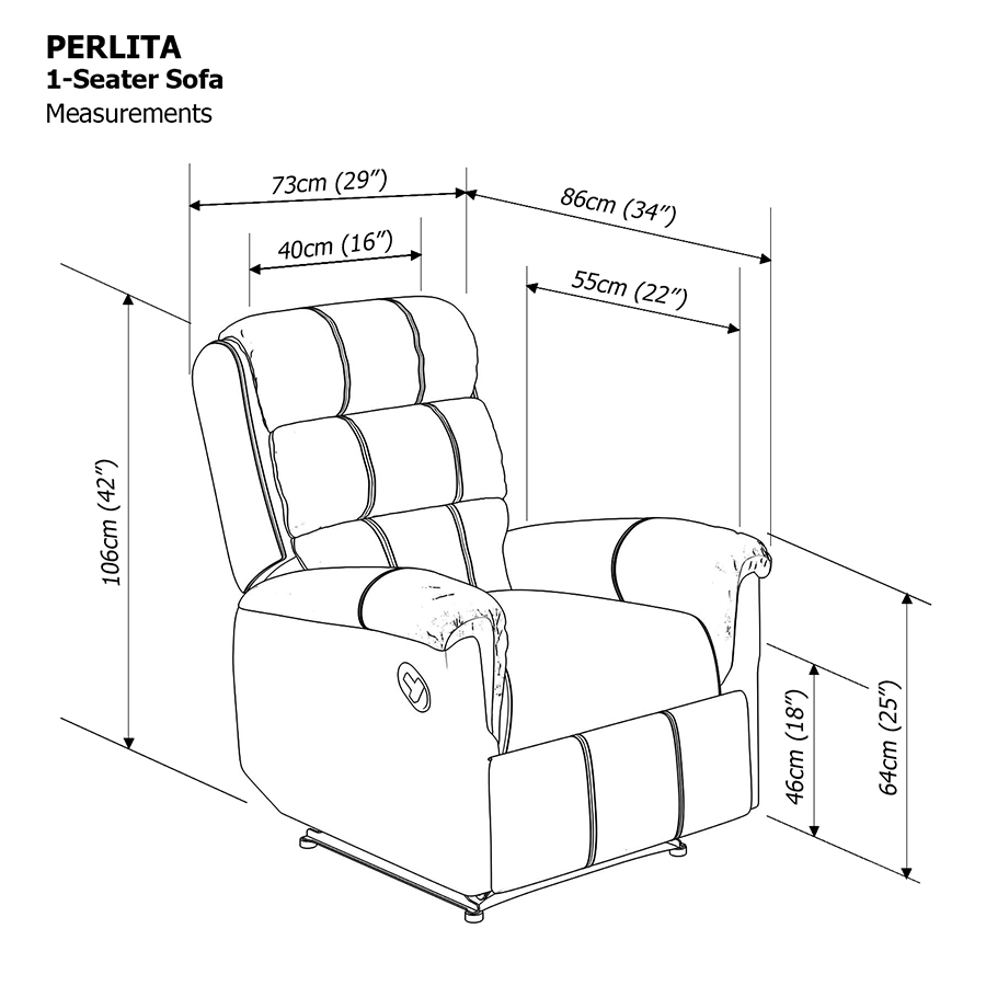 Perlita 1 Seat Recliner Sofa