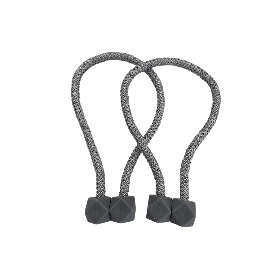 Sabine Grey Magnetic Tieback Pair