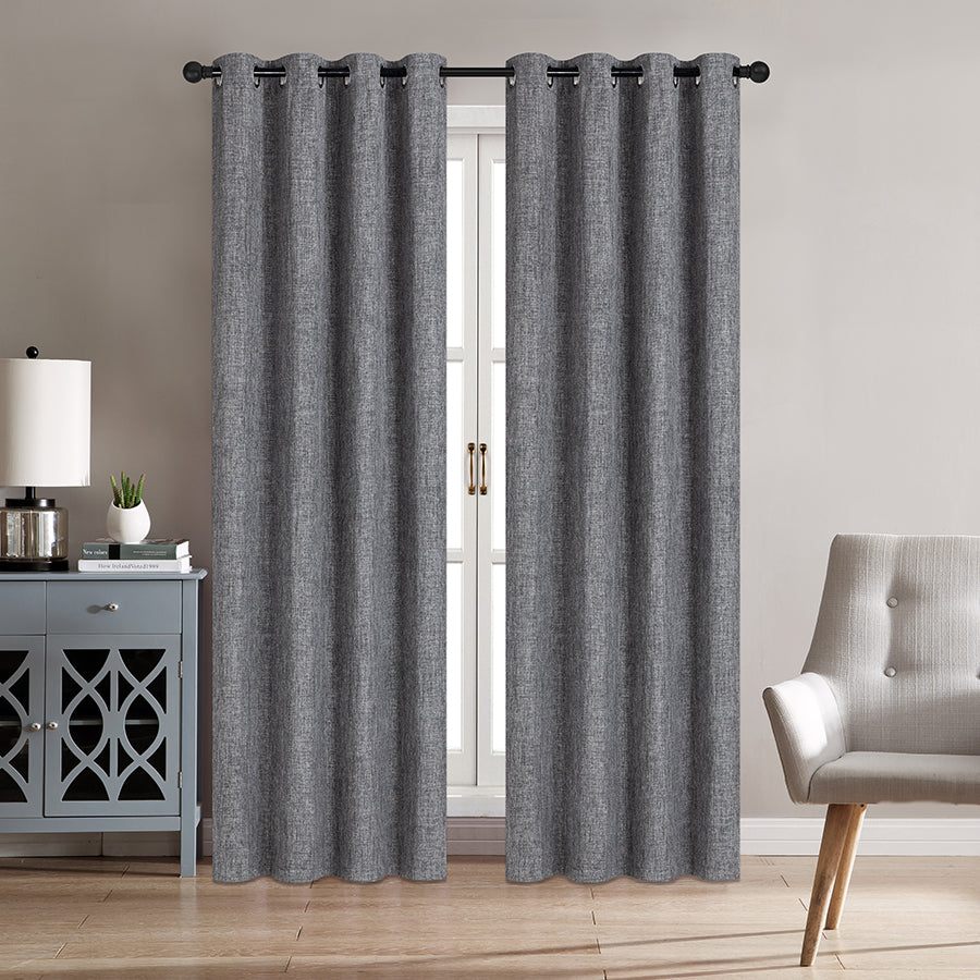 Alika Black Semi Blackout Curtain