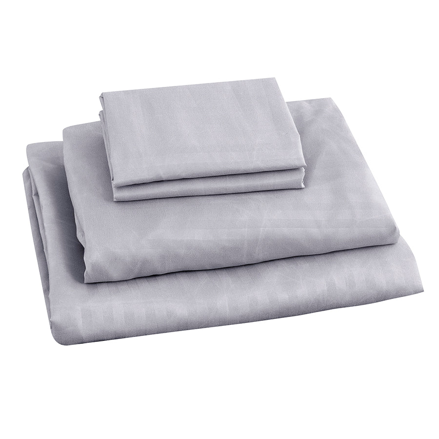 Deluxe Gray Plain 4pc Sheet Set