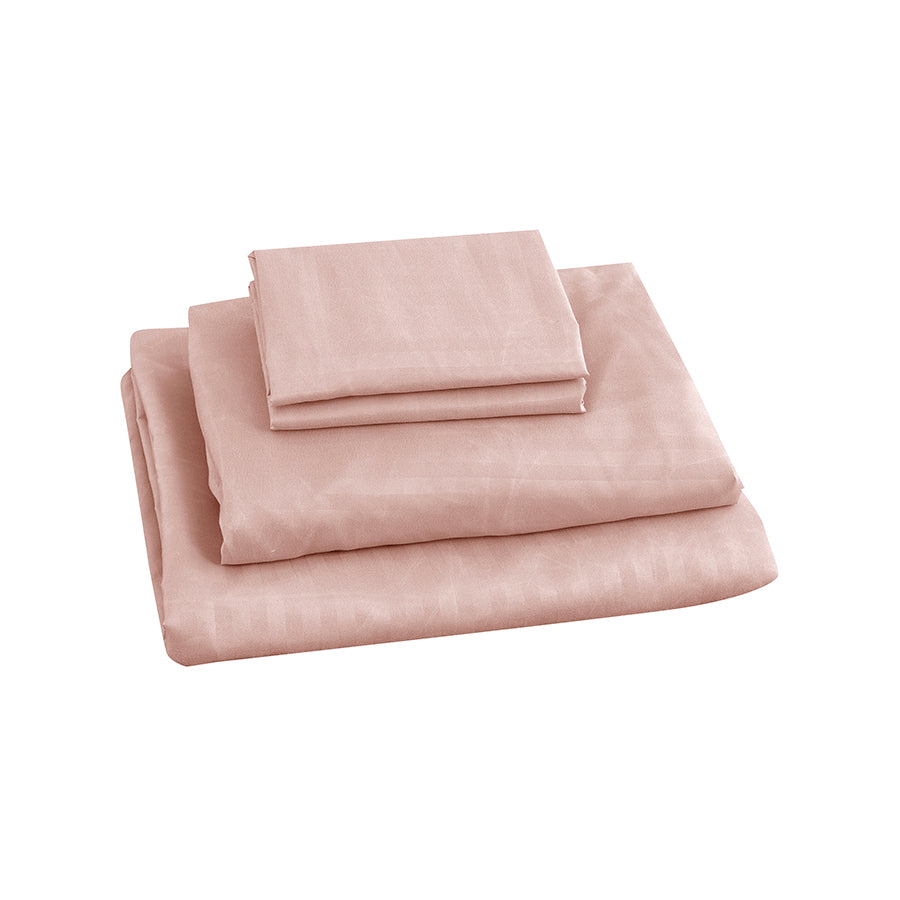 Deluxe Rose Dust Plain 4pc Sheet Set