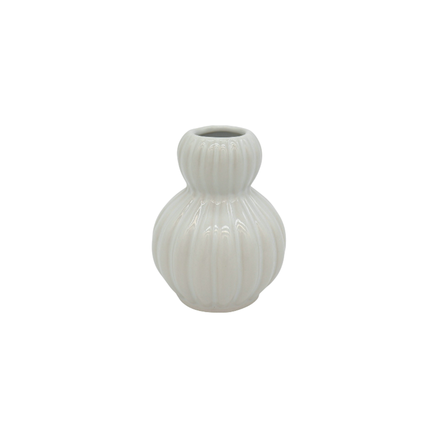 Crosby Ribbed Ceramic Vase