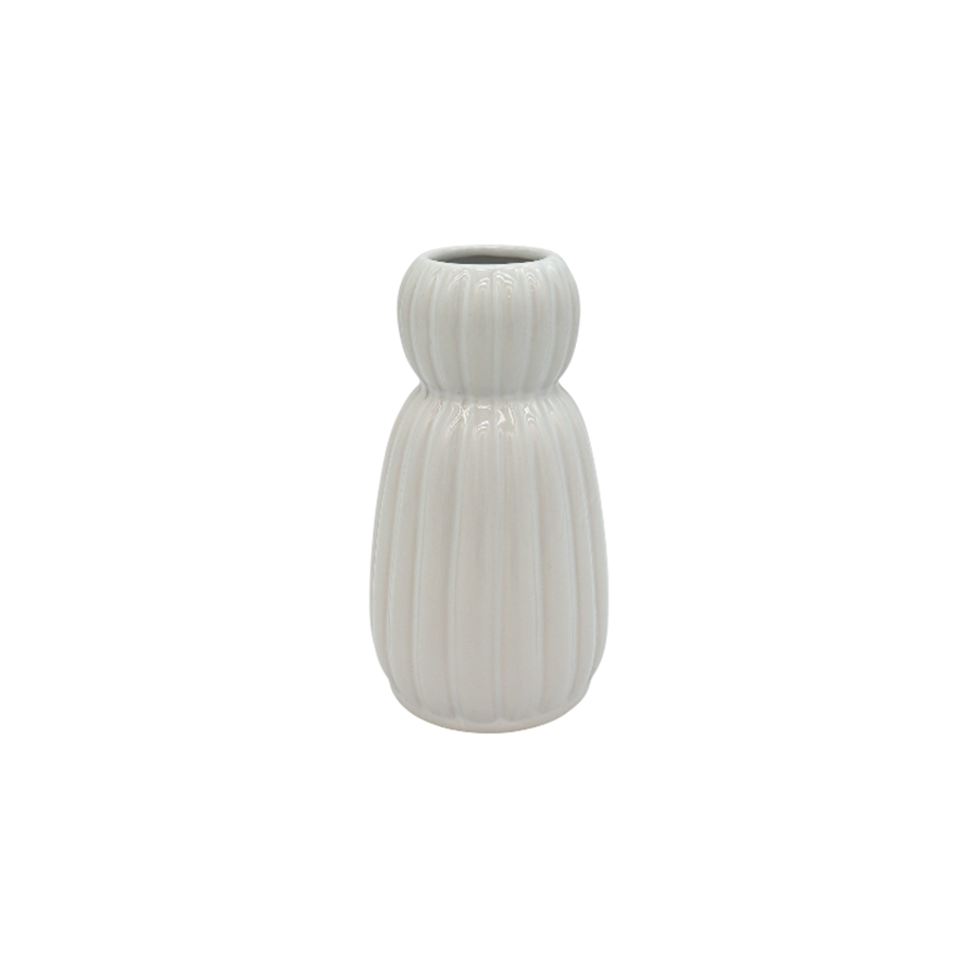 Crosby Ribbed Ceramic Vase