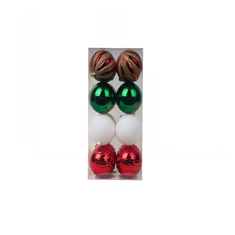Ebenezer Asstd Ball Ornament 8cm,S/16