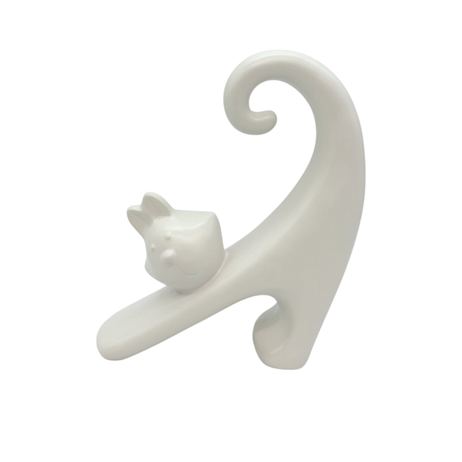 Finn Ceramic White Cat