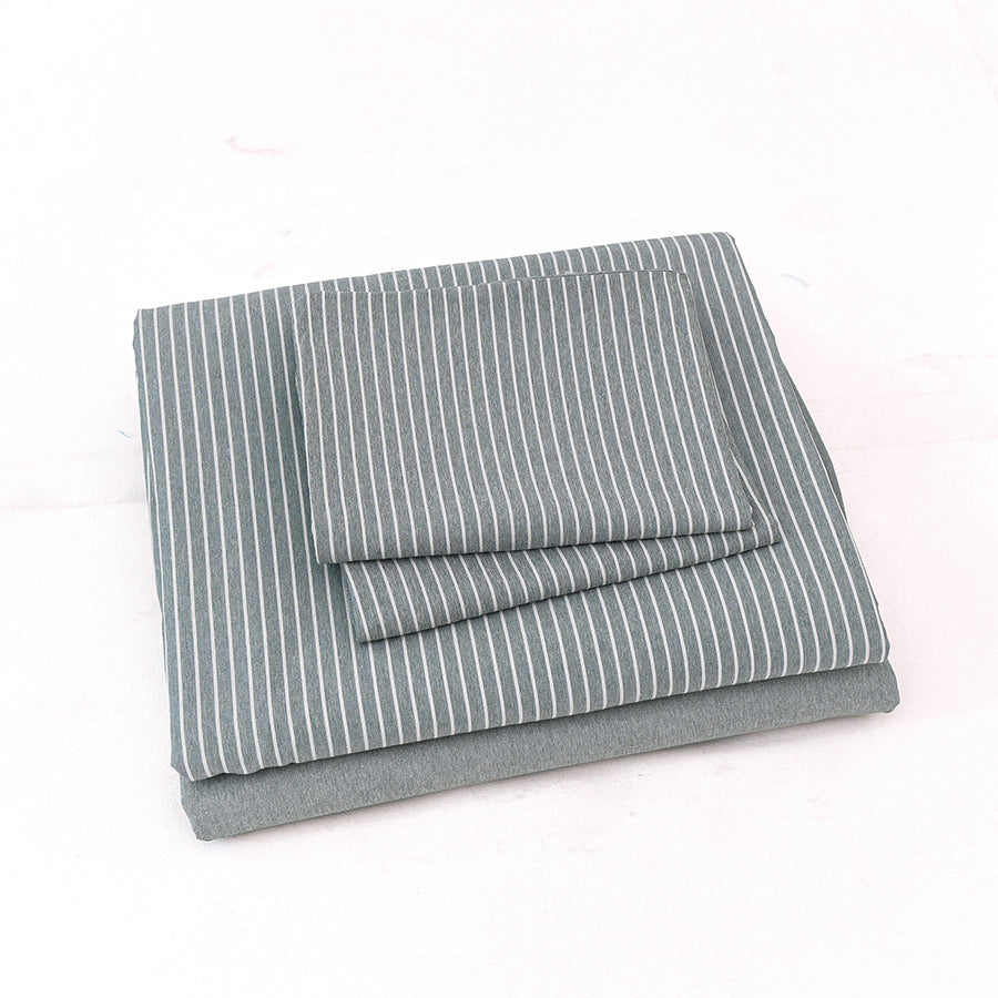 Reversible Stripe Stardew 4pc Flat Sheet Set