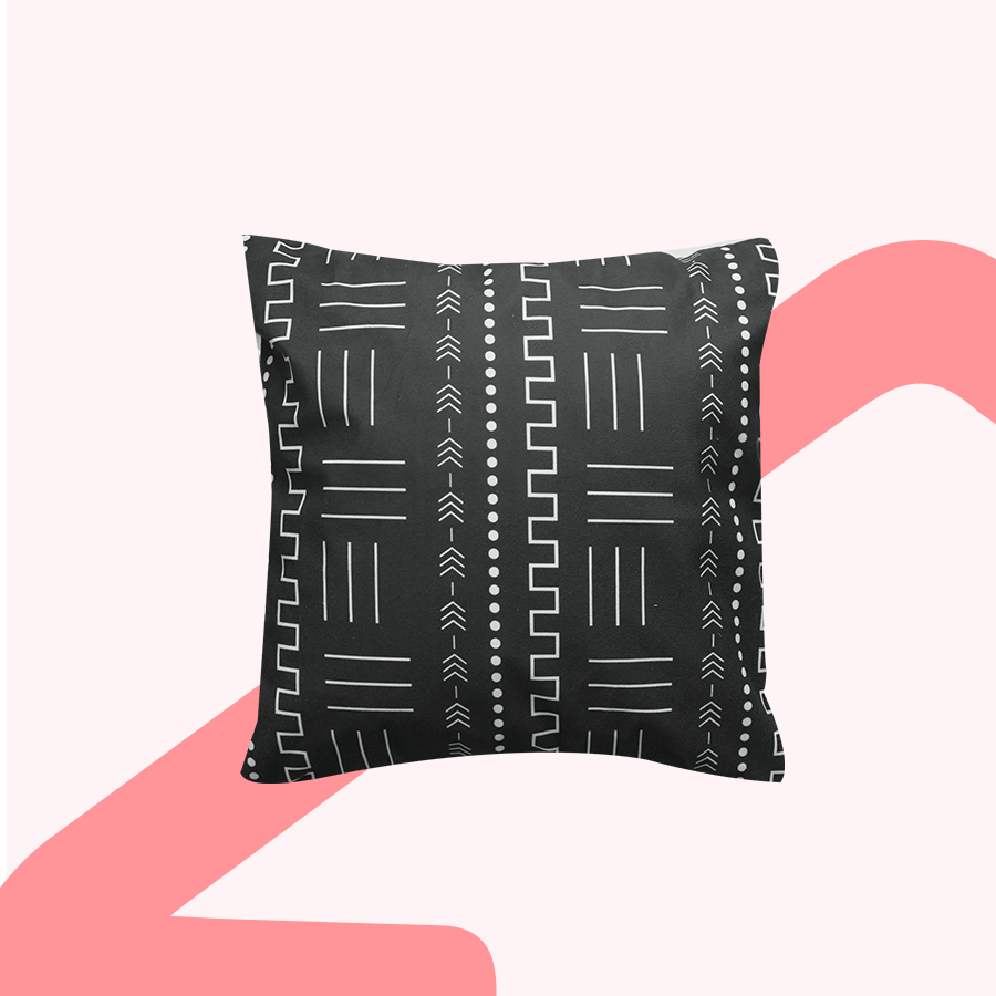 Lumi Aztec Black Throw Pillowcase