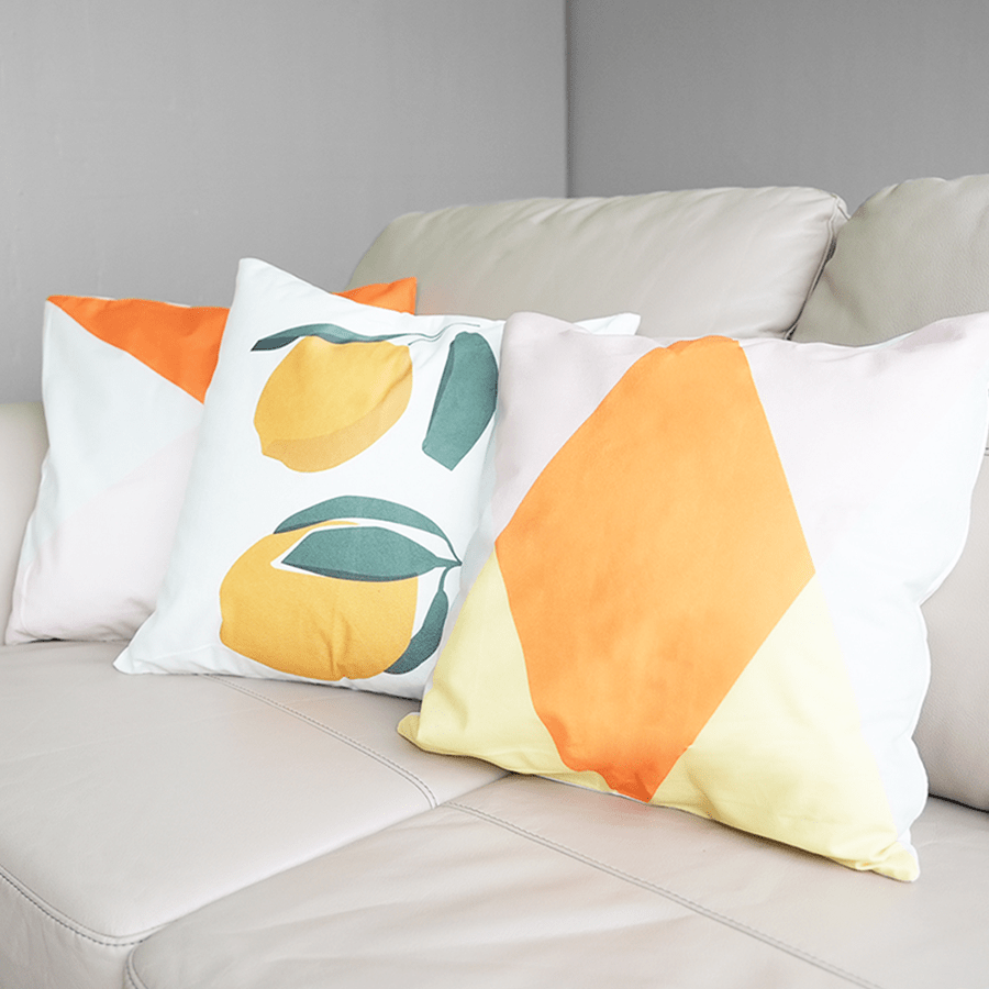 Lumi Lemon Series Set/3 Throw Pillowcase