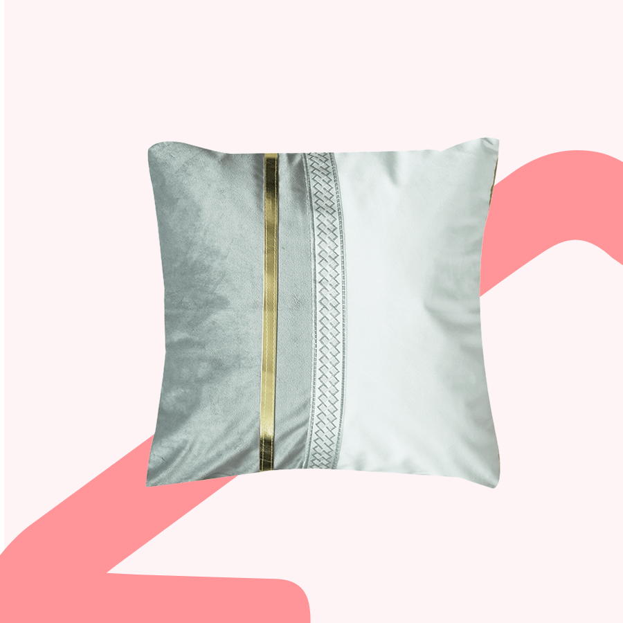 Celeste Slate Stripe Throw Pillowcase