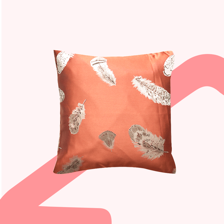 Seraph Amber Feather Throw Pillowcase