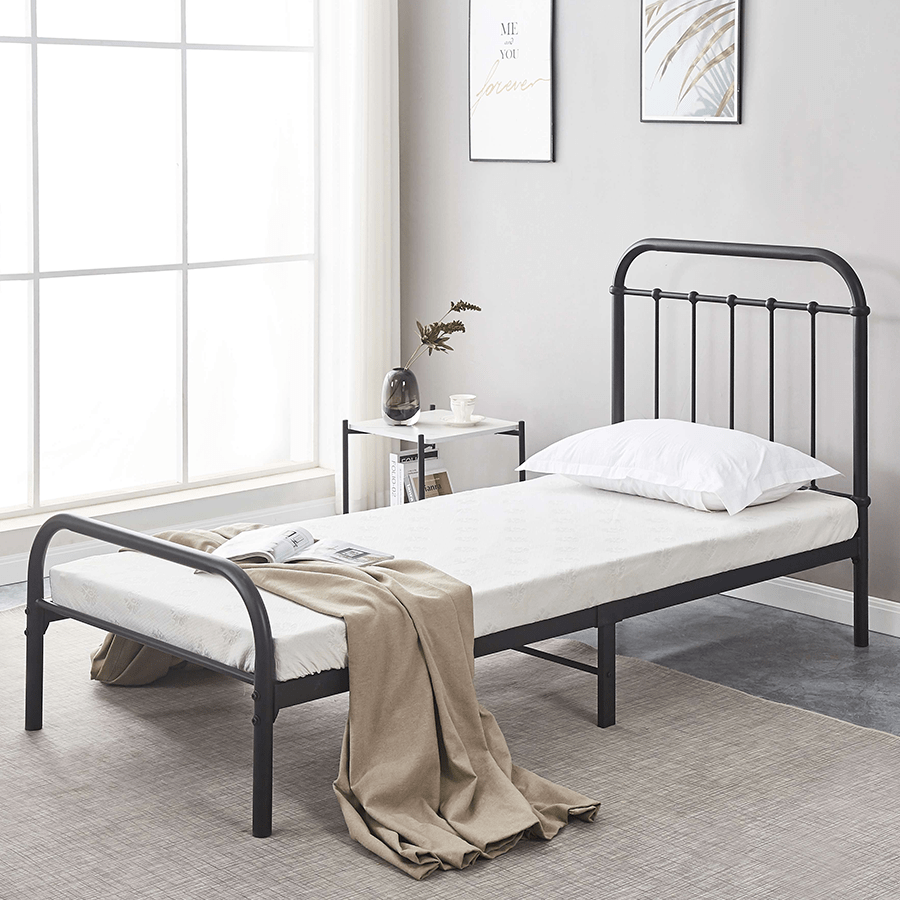 Metal cot deals single