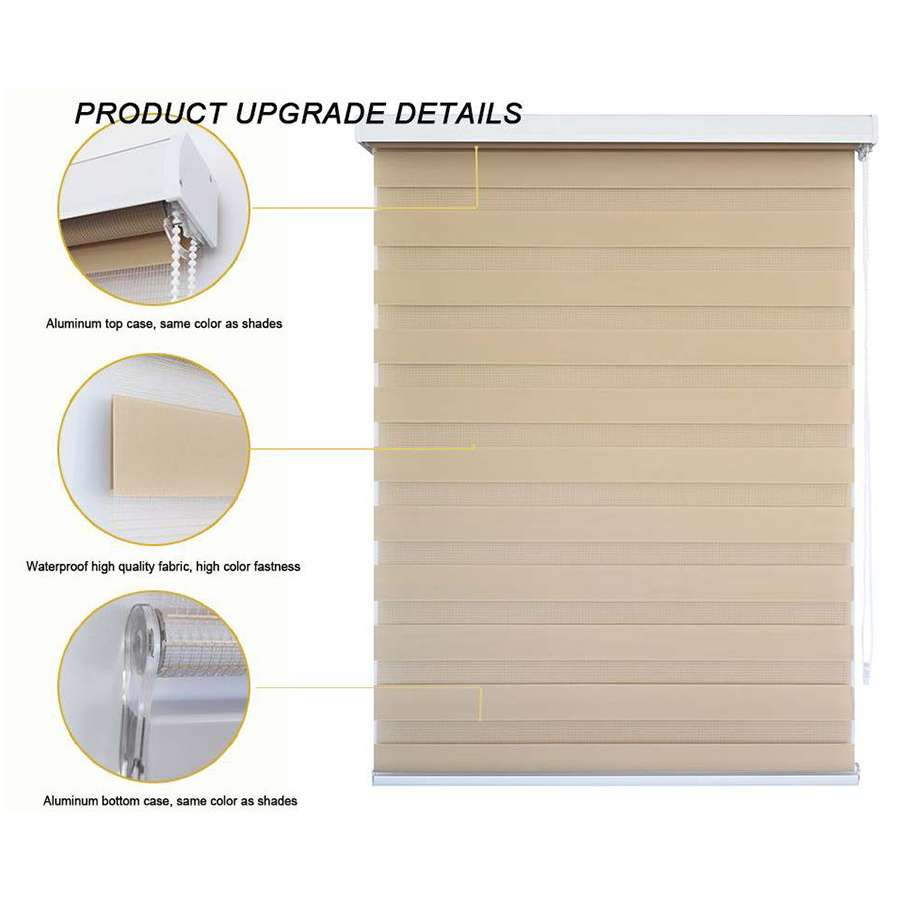 Brown Zebra Non-blackout Blinds