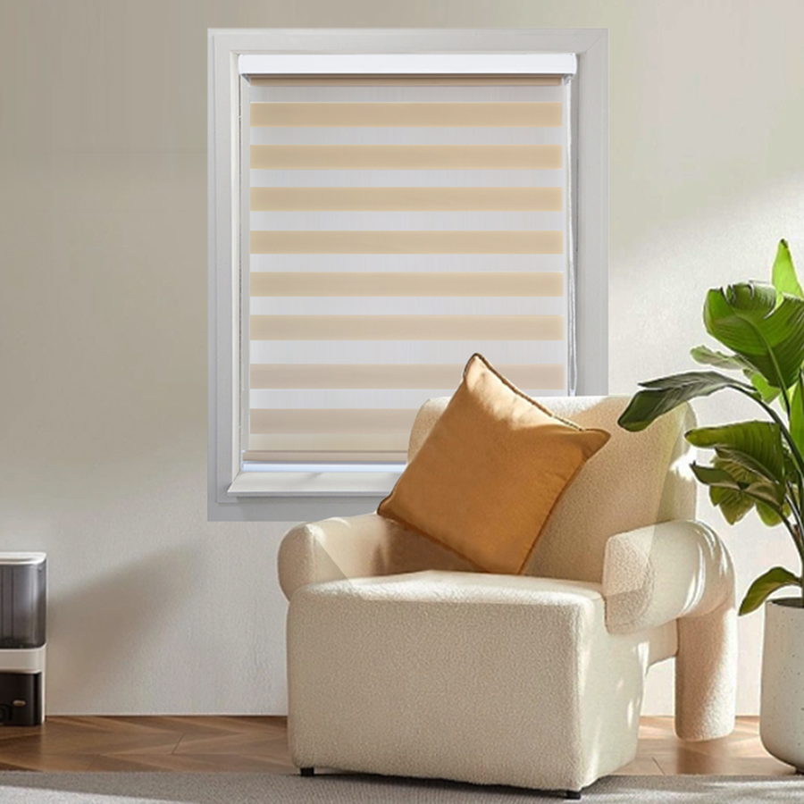 Brown Zebra Non-blackout Blinds