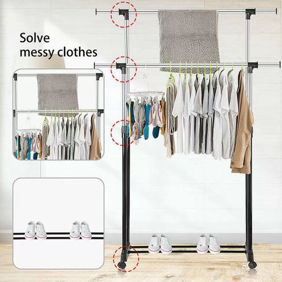 Valen Double Rod Garment Rack