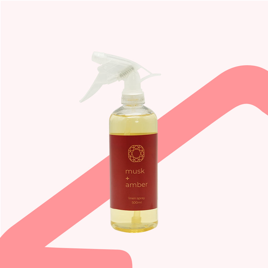 Linen Spray 500ml - Musk + Amber
