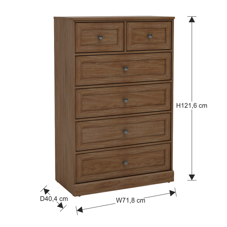 Russo Chest of 6 Drawers