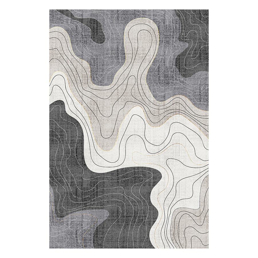Ari Abstract Slate Printed Rug