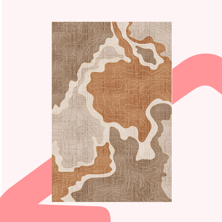 Ari Abstrct Sienna Printed Rug