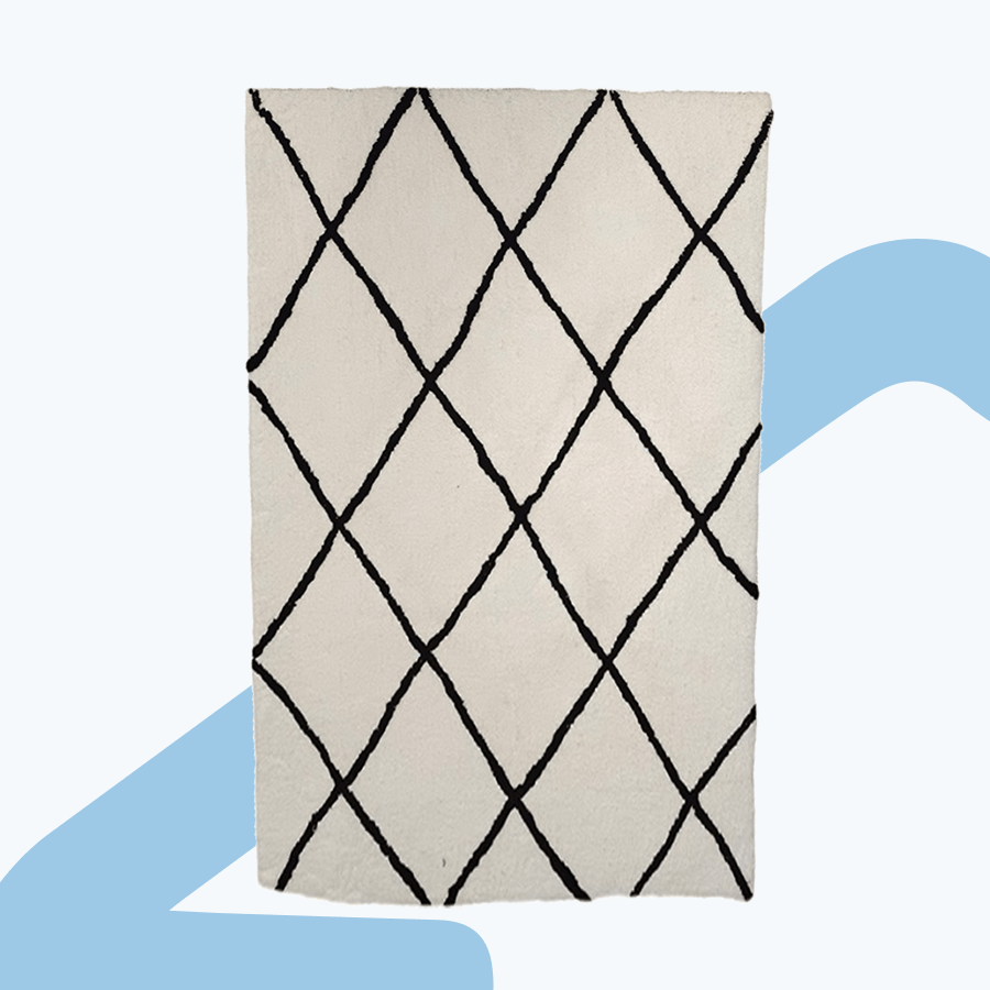 Sacha Boho White Tufted Rug