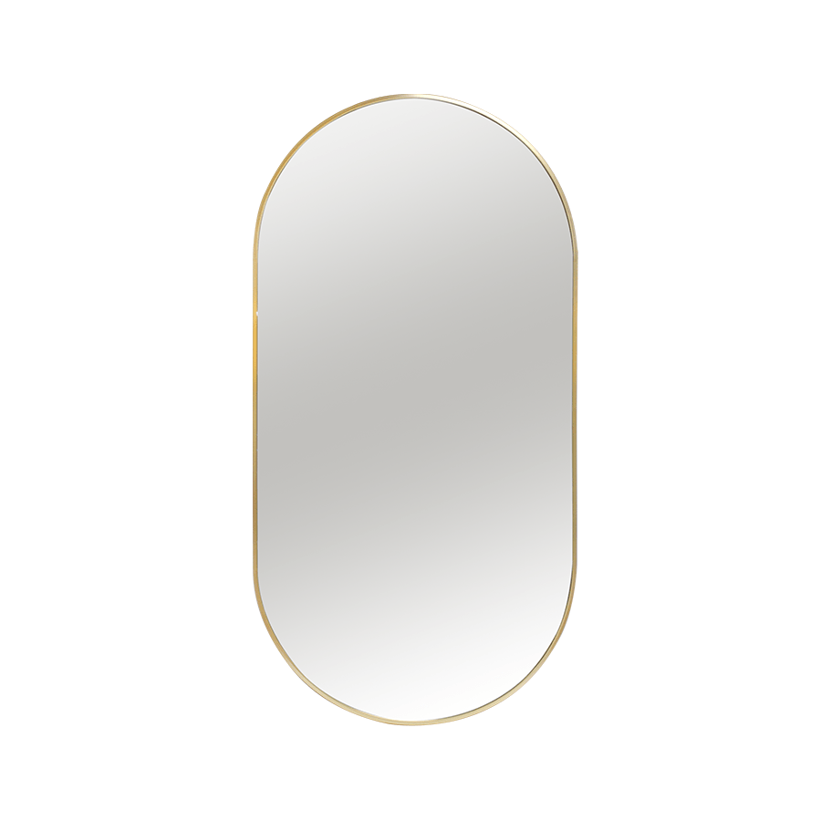 Isane Gold Pill Wall Mirror 40x80 cm