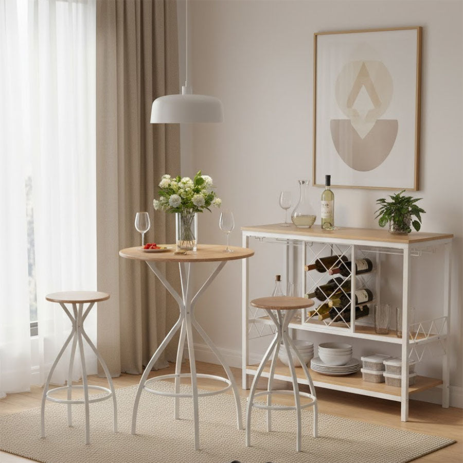 Arietta 2 Seater Pub Set - Oak