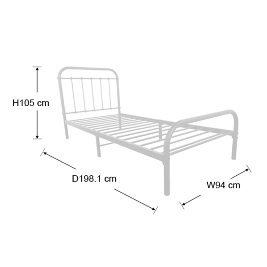 Metal clearance cot single