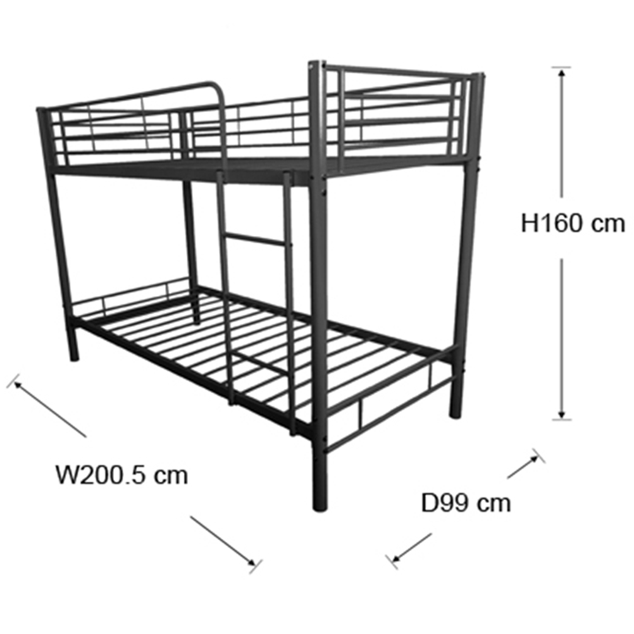 Standard double deck 2024 bed size