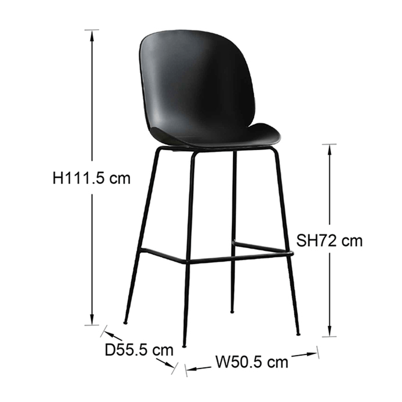 Asher Plastic Bar Chair