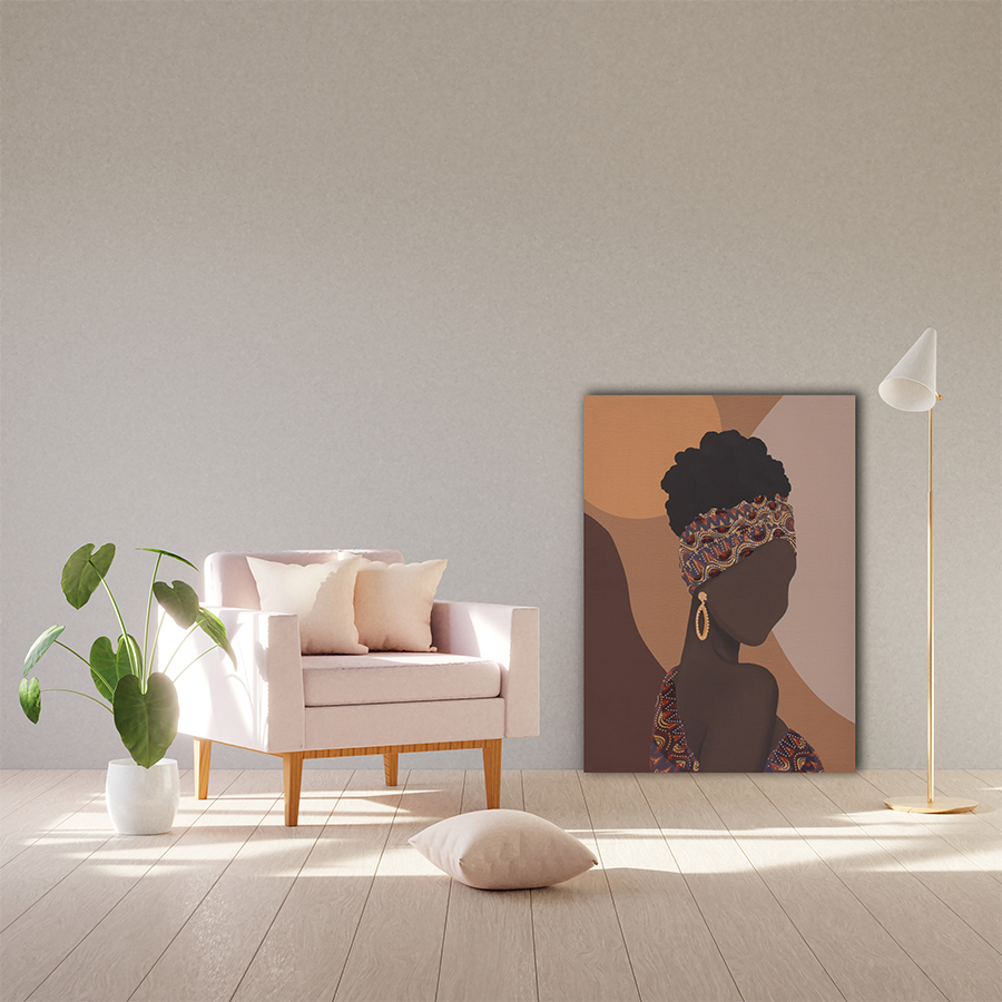 Wivi African Figure Canvas Wall Art