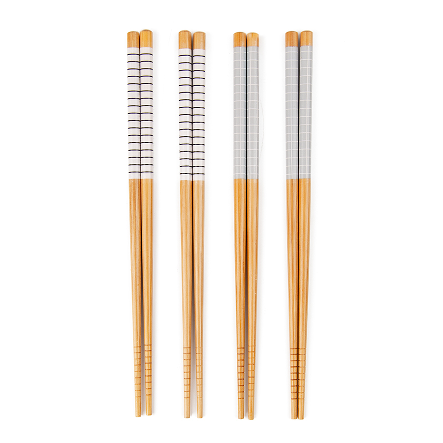 4 Pairs Reusable Bamboo Chopsticks