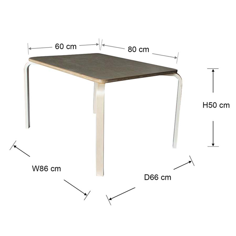 Standard height discount of children's table