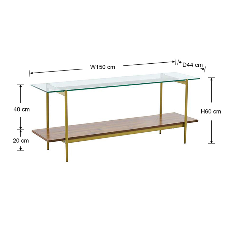 Bexley Glass Top TV Stand