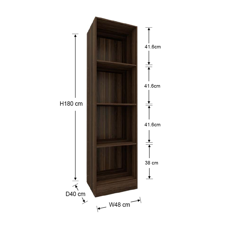Averie Open Wardrobe with 4 Shelves
