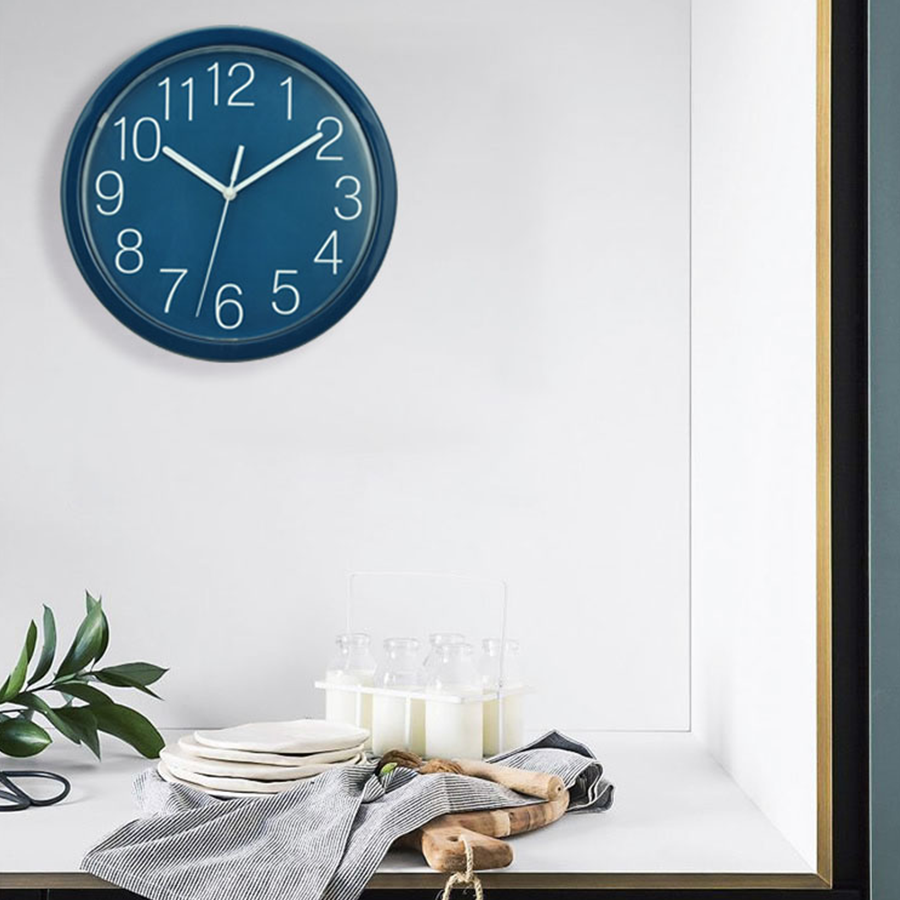 Eirik Cyan Blue Wall Clock