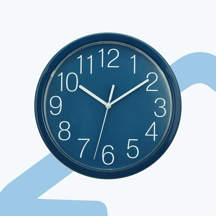 Eirik Cyan Blue Wall Clock